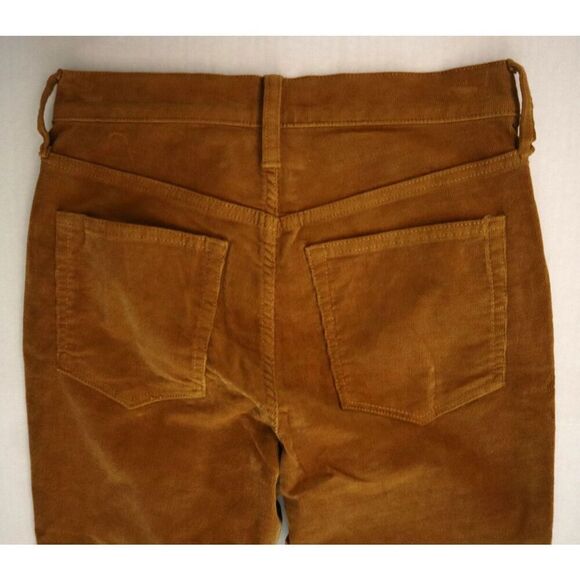 J Crew BT006 Women Sz 25 Brown Corduroy Full-Length Essential Straight Pants - Picture 6 of 10